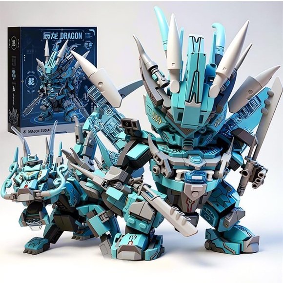 Building Blocks Transforming Dragon Set New retails $34 - Picture 7 of 11